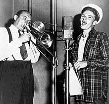 Tommy Dorsey (à gauche) et Franck Sinatra (à droite)